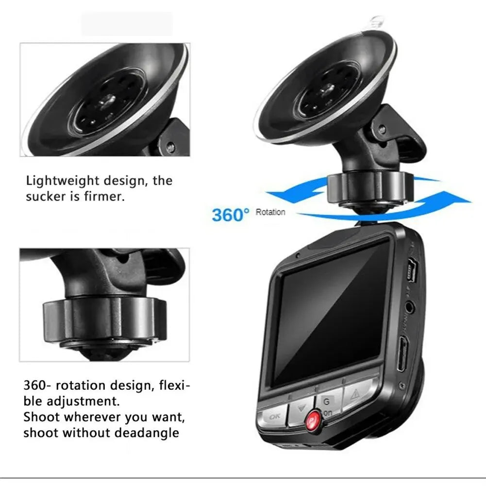 "Drive with Confidence: 1080P HD Dash Cam with Night Vision, G-Sensor & Parking Protection"